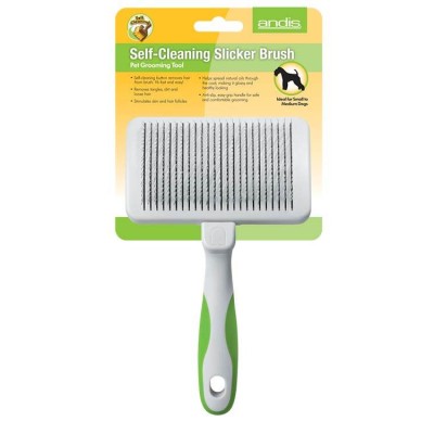 Andis Self Cleaning Slicker Brush Pet Grooming De-Shedding Tools